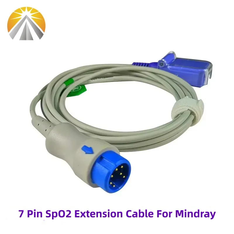 

Многоразовый удлинительный кабель датчика SpO2, круглый 7-контактный разъем DB9 для монитора Mindray Beneview iMEC T5 T6 T8 PM6800 0010-30-42737