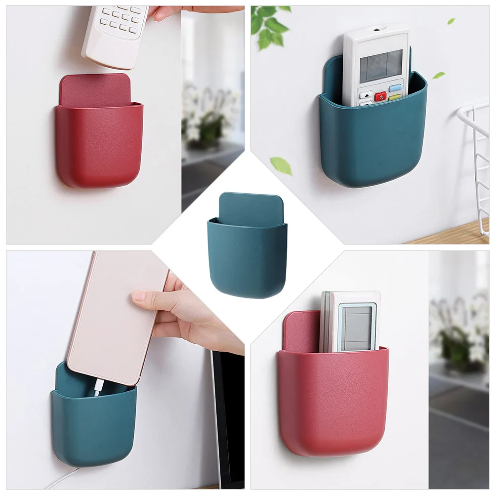 6 szt. Pudełek do przechowywania pilotów, montowane na ścianie, samoprzylepne organizery na piloty, telefony komórkowe, stacja ładująca, samoprzylepne