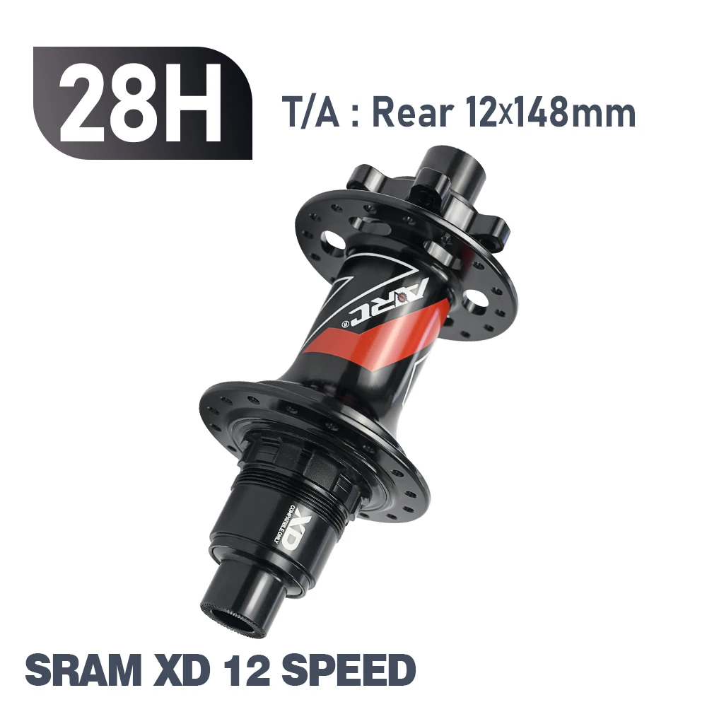 ARC MT009 Rear Hub 4in1 BOOST 10x135 12x142 12x148 MTB XC Gravel E Bike Bicycle Hub 28H 32H HG XD MS-Micro Spline 12V 6 Pawl image 3