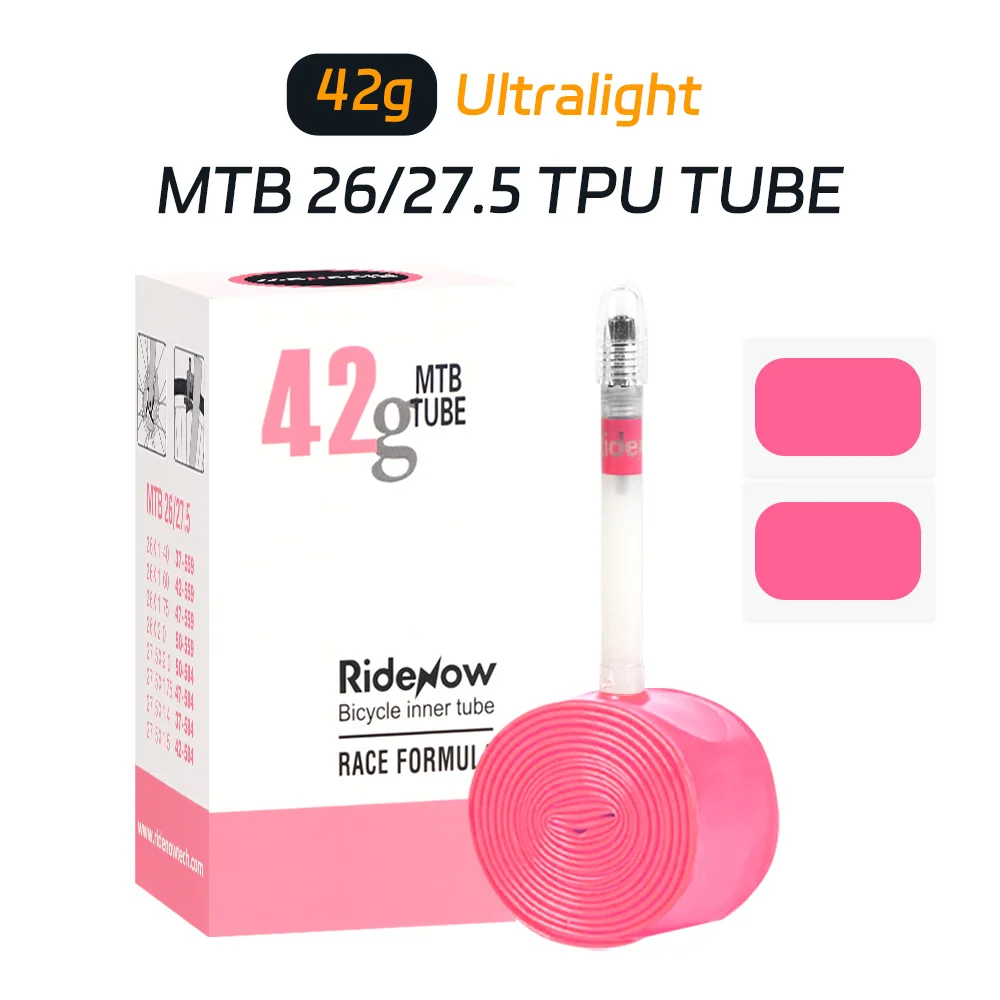 Ridenow Ultralight Bike TPU Tube 26 /27.5 /29 Inch MTB Bike Inner Tire 45mm/65mm/85mm For Gravel 700c 32c-47c Super Light Tube