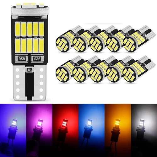 Canbus W5W Led T10 bombillas LED 4014 SMD para luces de posición de estacionamiento Interior mapa cúpula lectura matrícula lámparas de señal Auto