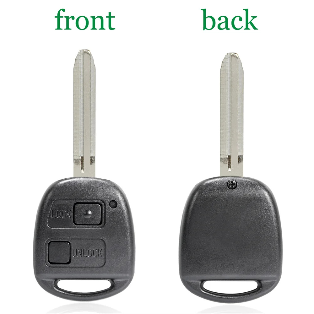 Remote Car Key Shell Case For Toyota Camry Land Cruser 120 Prado 2 Buttons 433MHz TOY43 Blade ID67 Chip P/N 50171 Free shipping