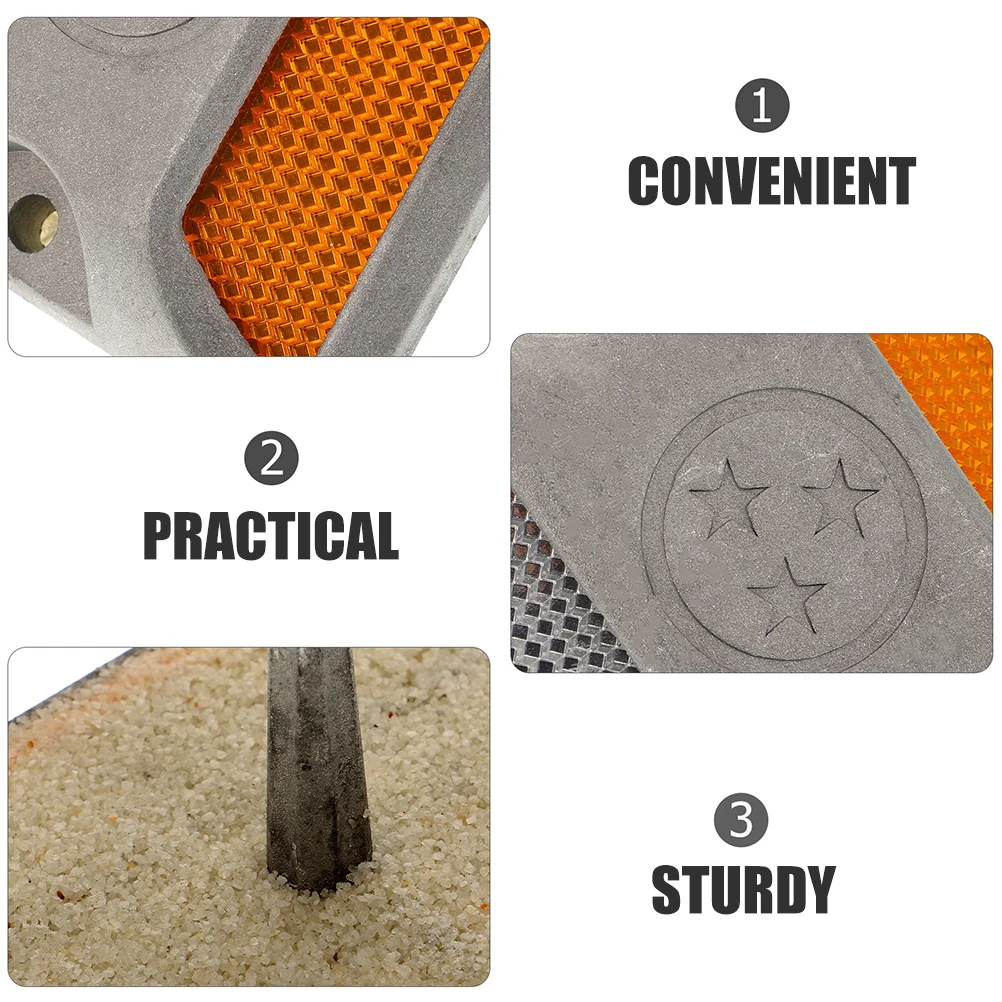 3 قطعة ترصيع الطريق علامات درب عاكسة للطرق السريعة وقوف السيارات ليلة الرؤية الطقس مقاومة الرصيف عاكسات #4