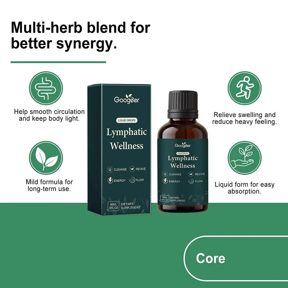 Lymphatic Drainage Support Drops Encouraging Healthy Metabolic Flow Superior Metabolic Absorption Body Care