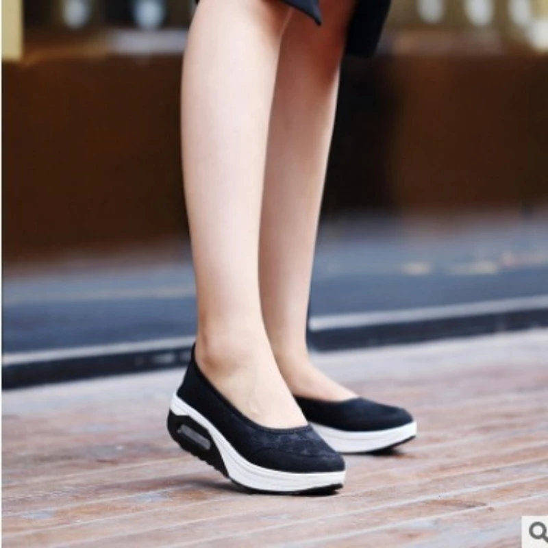 

Shallow Mouth Single-Layer Mesh Rocking Shoes Summer Wedge Air Cushion Sports Dance Shoes Nurse Shoes Mother Shoes Breathable