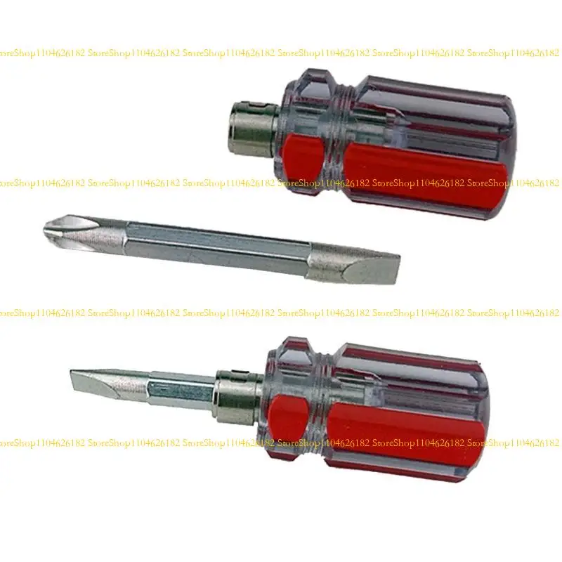 

Q2Q4 2Pieces Double Tip Screwdrivers for Daily Use and Emergencies Repair Tool Flathead and Crosses Head Screwdriver