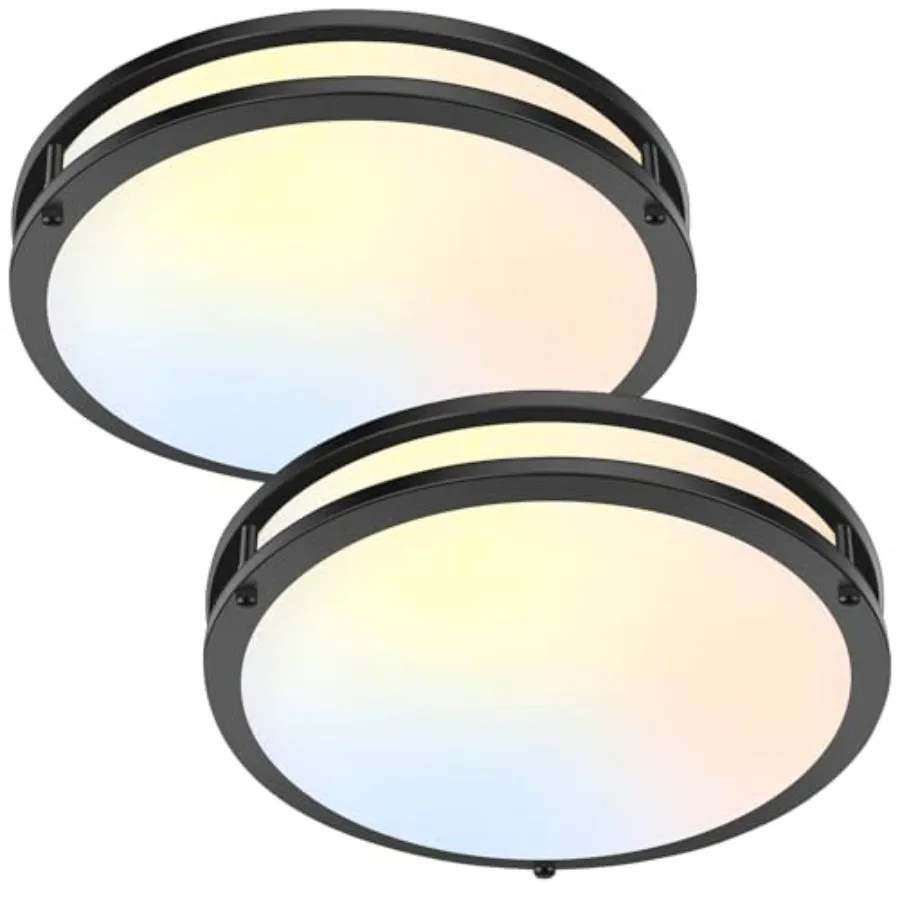 

13 Inch LED Ceiling Light Fixture 36W 4400Lm Flush Mount Ceiling Lamps Dimmable 5CCT 2700K/3000K/4000K/5000K/6500K Super Bright