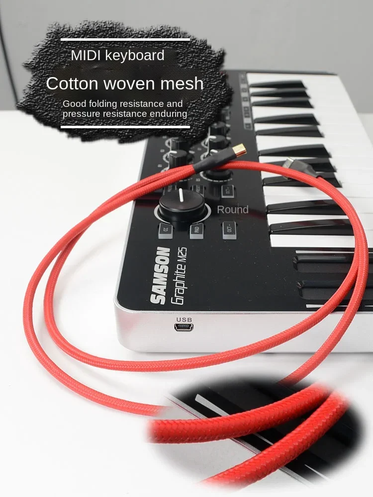 لوحة المفاتيح الإلكترونية كابل MIDI USB لوحة المفاتيح البيانو الكهربائية طبل الإلكترونية آلة موسيقية OTG كابل الصوت الكمبيوتر
