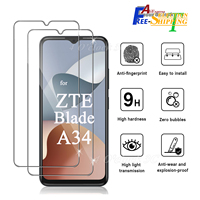 For ZTE Blade A34 6.6 inch Screen Protector Tempered Glass Crystal Mica 9H HD Clear Transparent