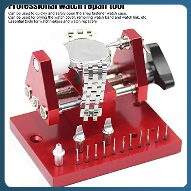AB02 Watch Back Case Cover Opener,Watchmaker Repair Tool Set Watch Band Link Remover Adjuster Watch Setting Fitting Tool Easy To