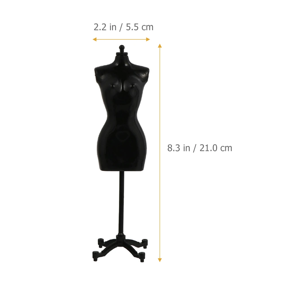 

6 pcs Dress Stands Plastic Mini Clothes Hangers For Smooth Surface No Burrs Easy Storage Display Supports Playroom Decor
