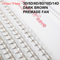 WeenWeave Dark Brown Eyelash Extension 3D 5D 6D 8D 10D 14D Mixed Makeup 320Fans Soft Natural Russian Volume Automatic Flowering