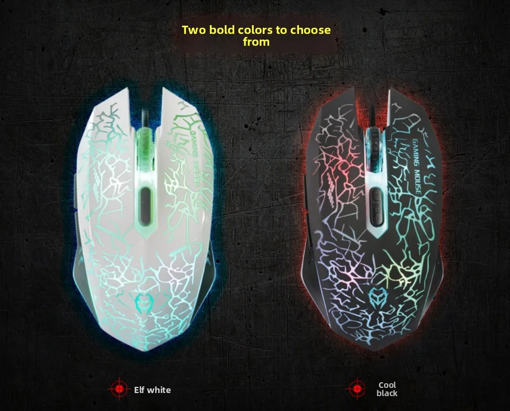 RGB Gaming Bluetooth Mouse 2.4G Wire Mouse Ergonomic 1200DPI 6 Mute Buttons Mouse for MacBook Tablet Laptops Compute