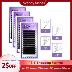 5D/6D/4D/3D W Form Wimpern Verlängerung Automatische Blüte Vorgefertigte Fan Wimpern Make-Up Liefert Wendy Lashes wimpern Extensions