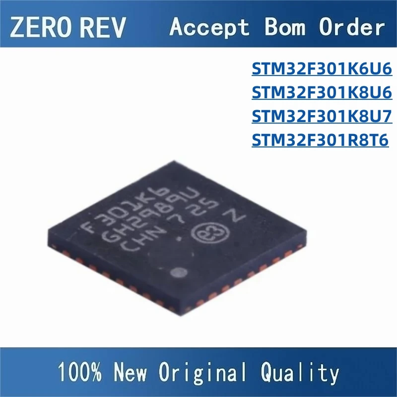 

100% New STM32F301K6U6 STM32F301K8U6 STM32F301K8U7 UFQFPN32 STM32F301R8T6 LQFP64 Brand new original chips ic