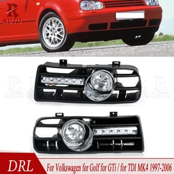 R-AUTO 1 Pair Car Fog Light Assembly DRL For VW for Golf MK4 1997-2006 Headlight Day Running Light Fog Lamp Driving Light