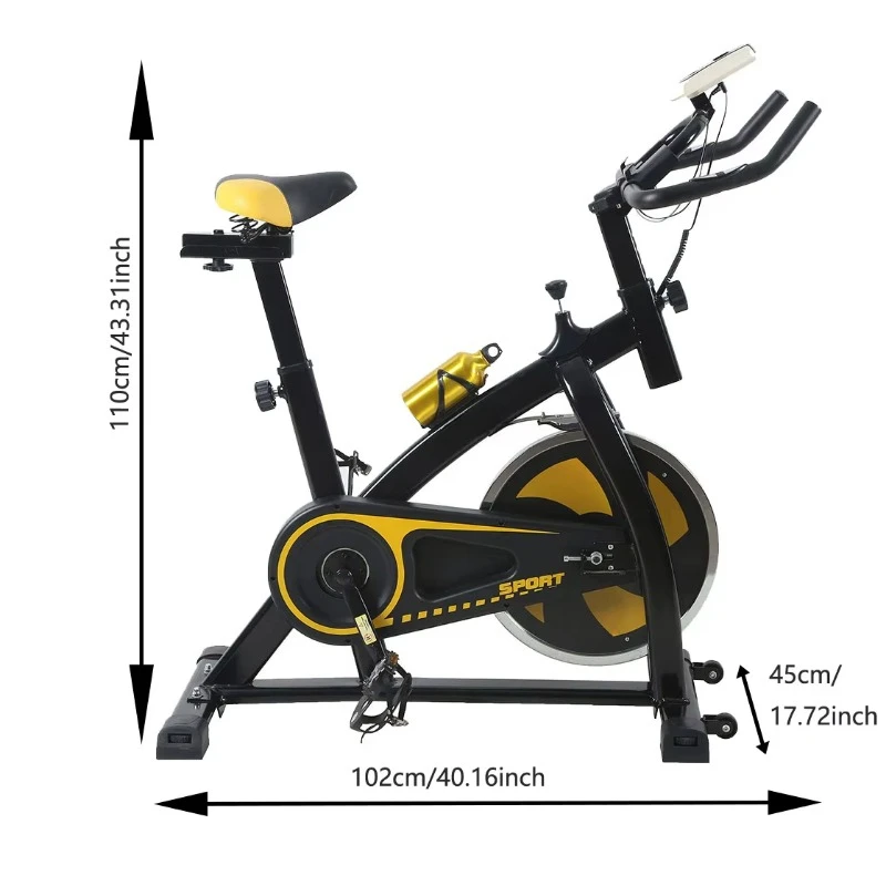 New Unisex Exercise Bike Steel 8kg Flywheel Spinning Bike for Home Gym Use