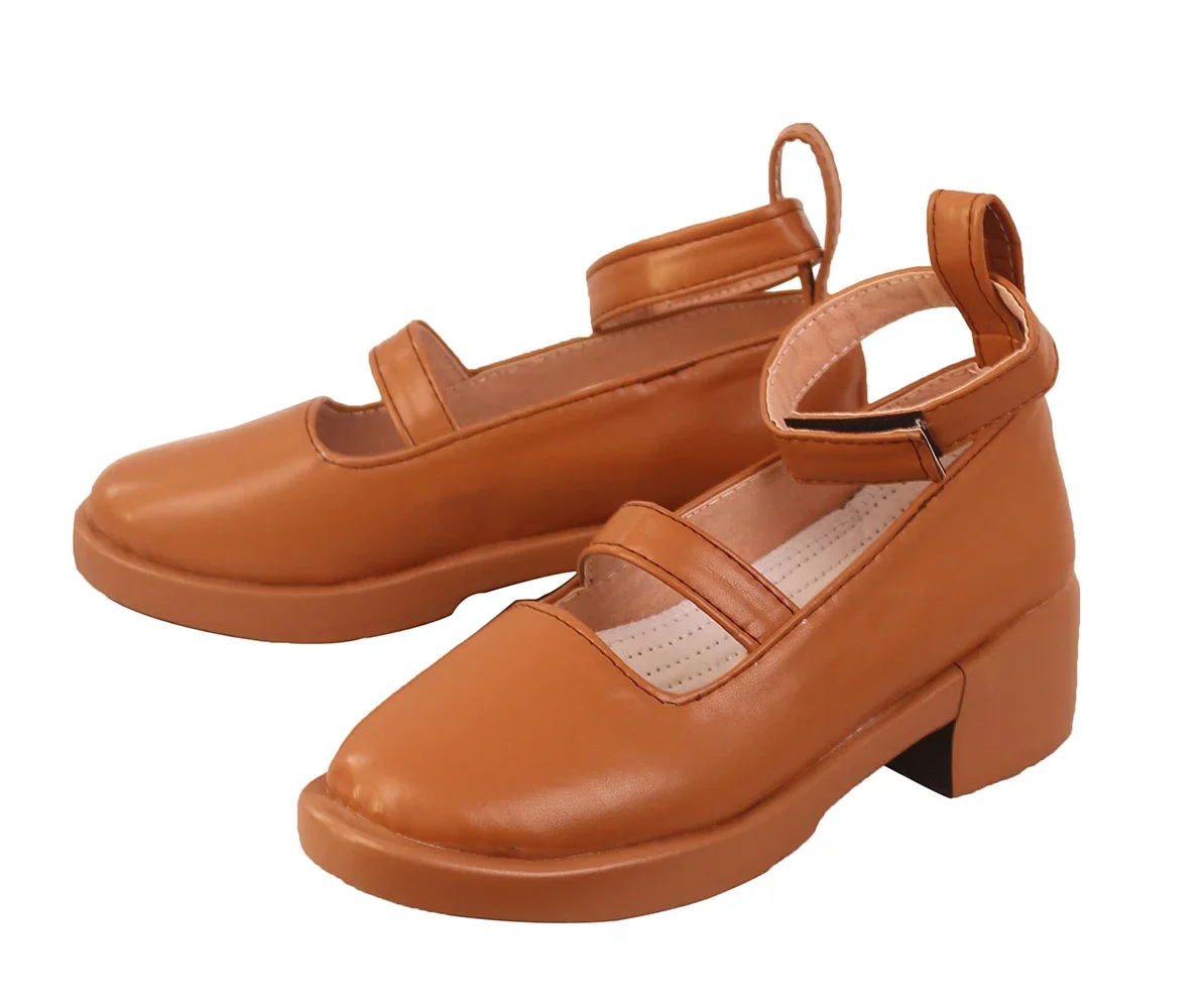 샬롯 신발 코스프레 애니메이션, 샬롯 코스프레 부츠 브라운 샌들 맞춤 제작