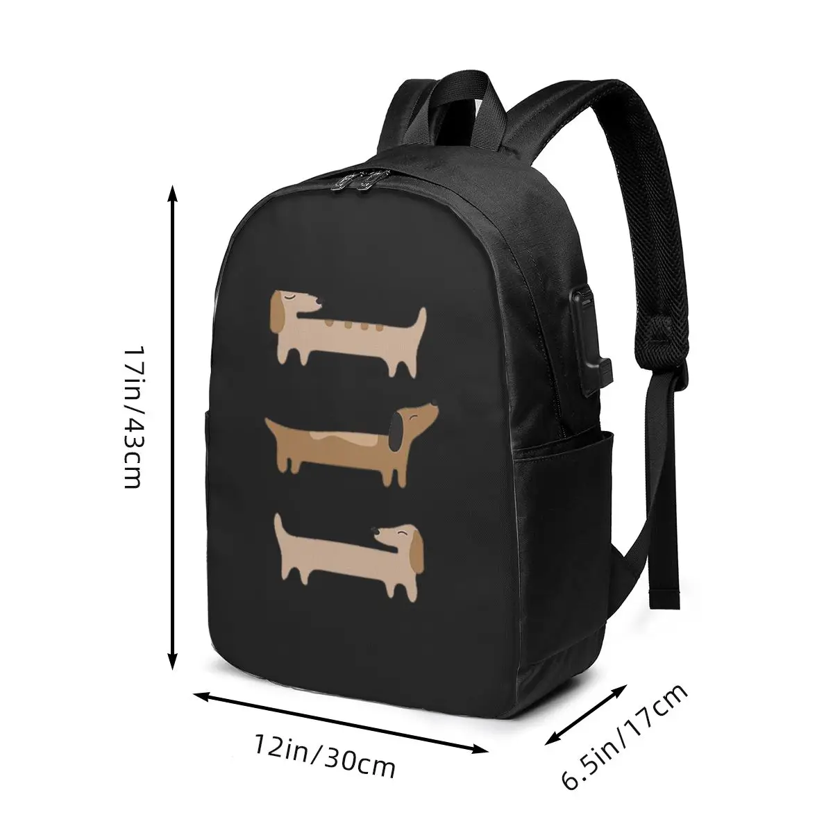 Home Decor - Dachshund Backpack Travel Notebook Bag Computer College Student School Bag Laptop Shoulder Bags for Men Women view 6