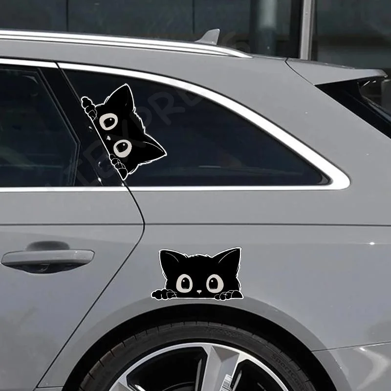 

Poor Cat Thief Car Decals, Big Eyes Stickers, Vinyl PVC, Waterproof; Big Eyed Cat Car Accessories, Waterproof Vinyl Decals