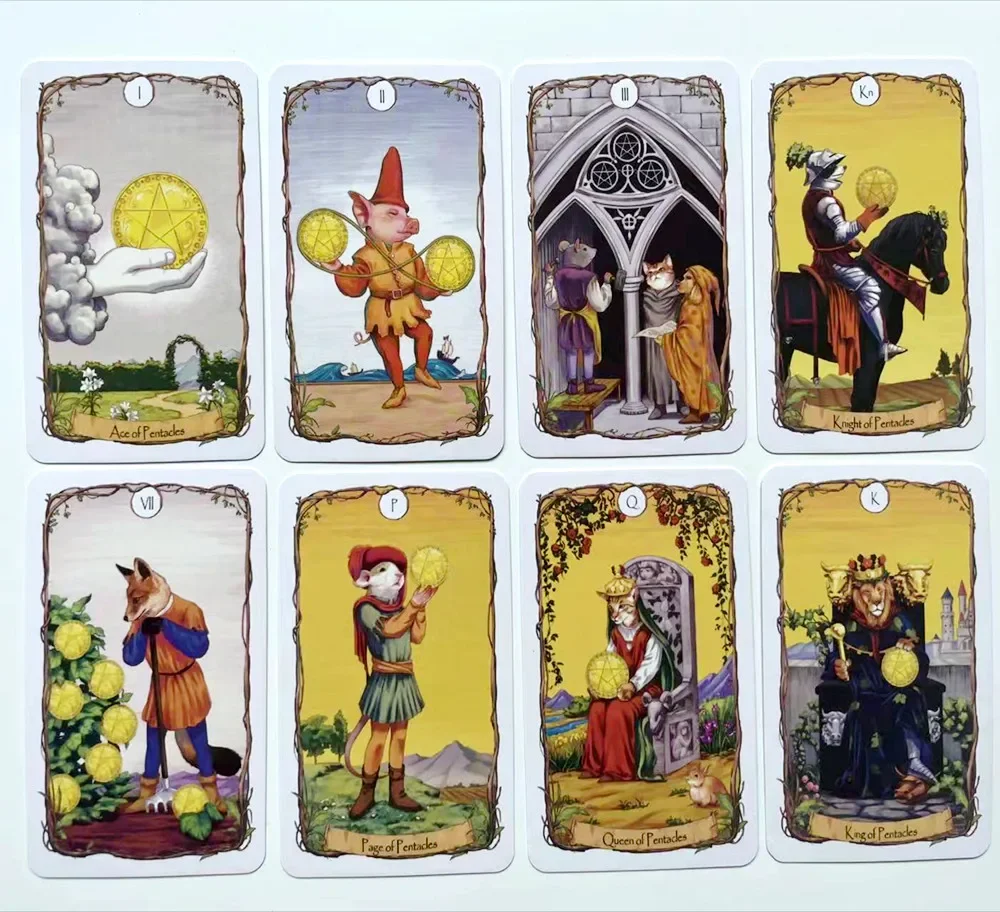 

Настольная игра с картами Таро в виде животных, карты Таро с PDF-руководством, в форме животных