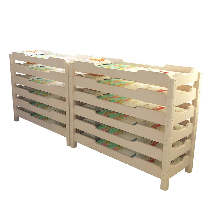 

Kindergarten nap bed Managed small Children's stacked b ed Baby bed Solid wood single be d Mother and child b ed Children