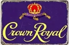 Vintage Crown Royal Decorative Metal Tin Sign - 1pc,  Iron Wall Hanging Plaque, Multipurpose, Waterproof, Dustproof, for Home, B