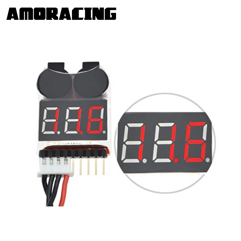 RC Voltage Display Battery Low Alarm Buzzer BB 1S-8S Meter Tester Lipo Battery Monitor For RC Car Drone Helicopter