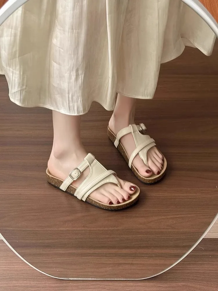 

Женские летние уличные тапочки из натуральной кожи с красивым узлом, на тонком каблуке, повседневные, модные, из овчины