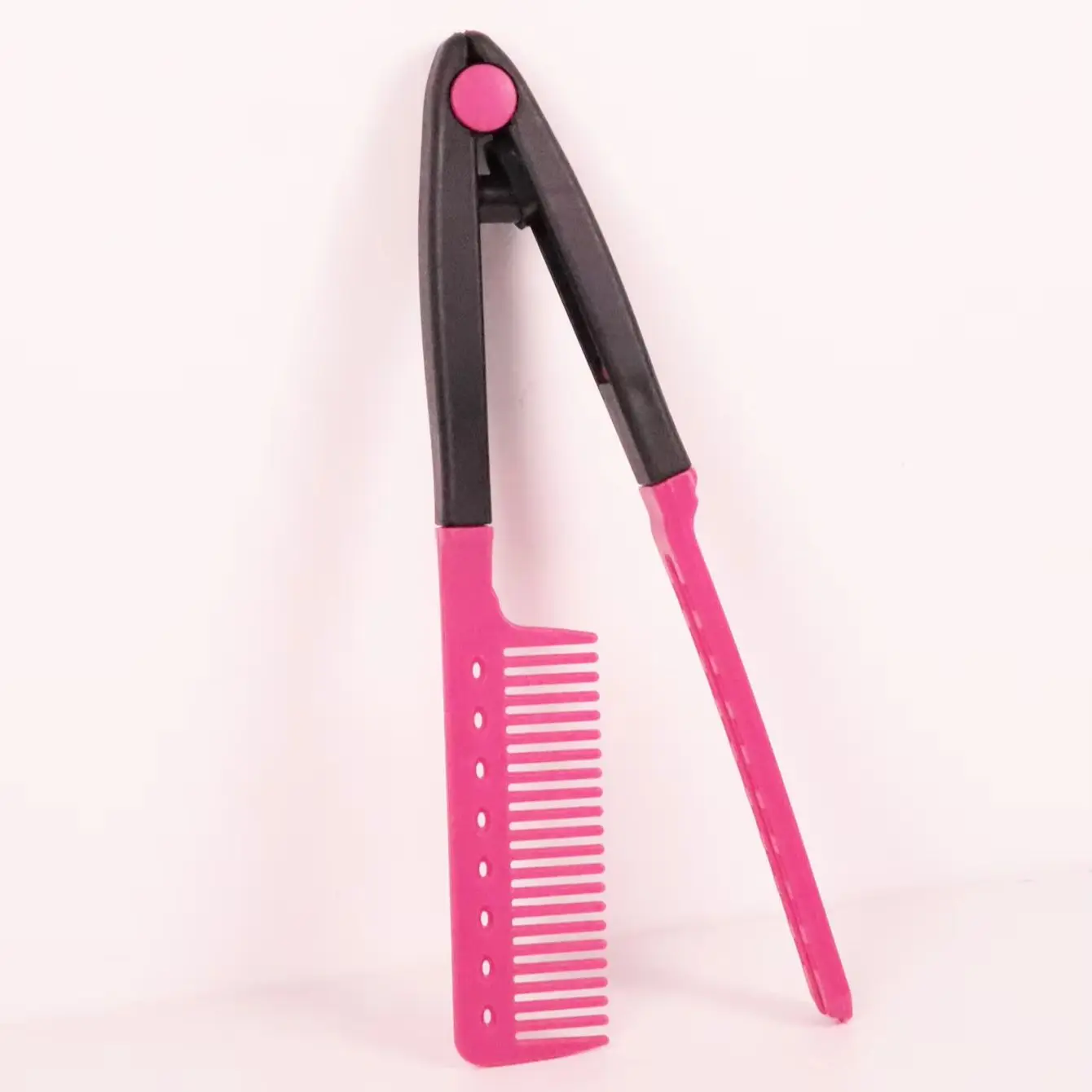 V-shaped clip on styling hair comb, enjoy salon level straight hair experience at any time Special for real hair wigs