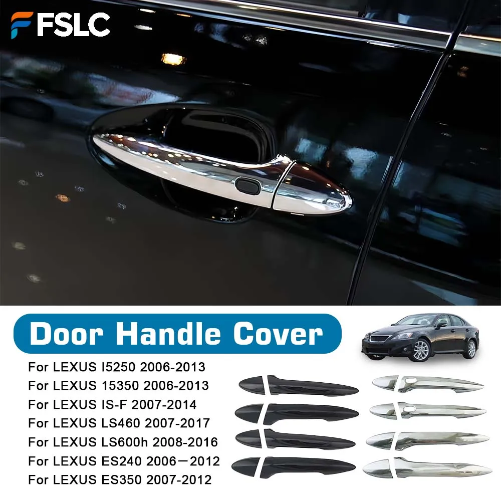 Carbon Door Handle Cover Trim For Lexus IS250 IS350 IS-F ES240 ES350 LS460 SL600h 2006-2014 Exterior Styling Accessories Black