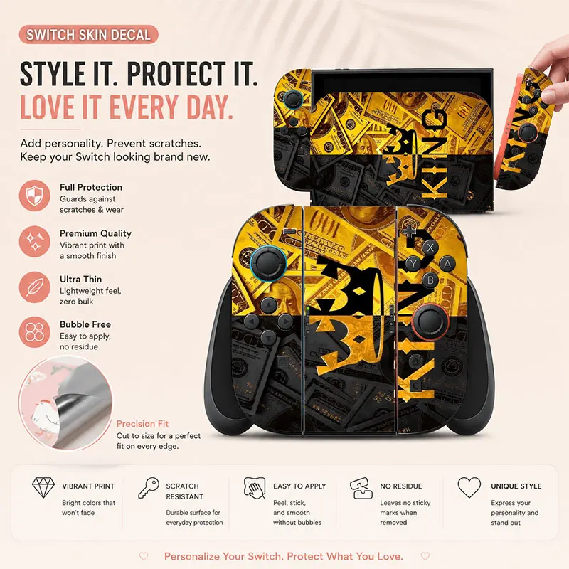 Creative pattern SWITCH game console protective film, with natural touch and comfortable feel, featuring personalized designs