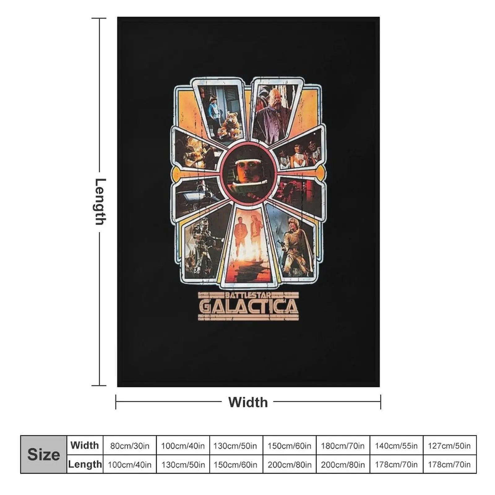 Battlestar galactica distressed Throw Blanket blankets and throws Thermal Blankets