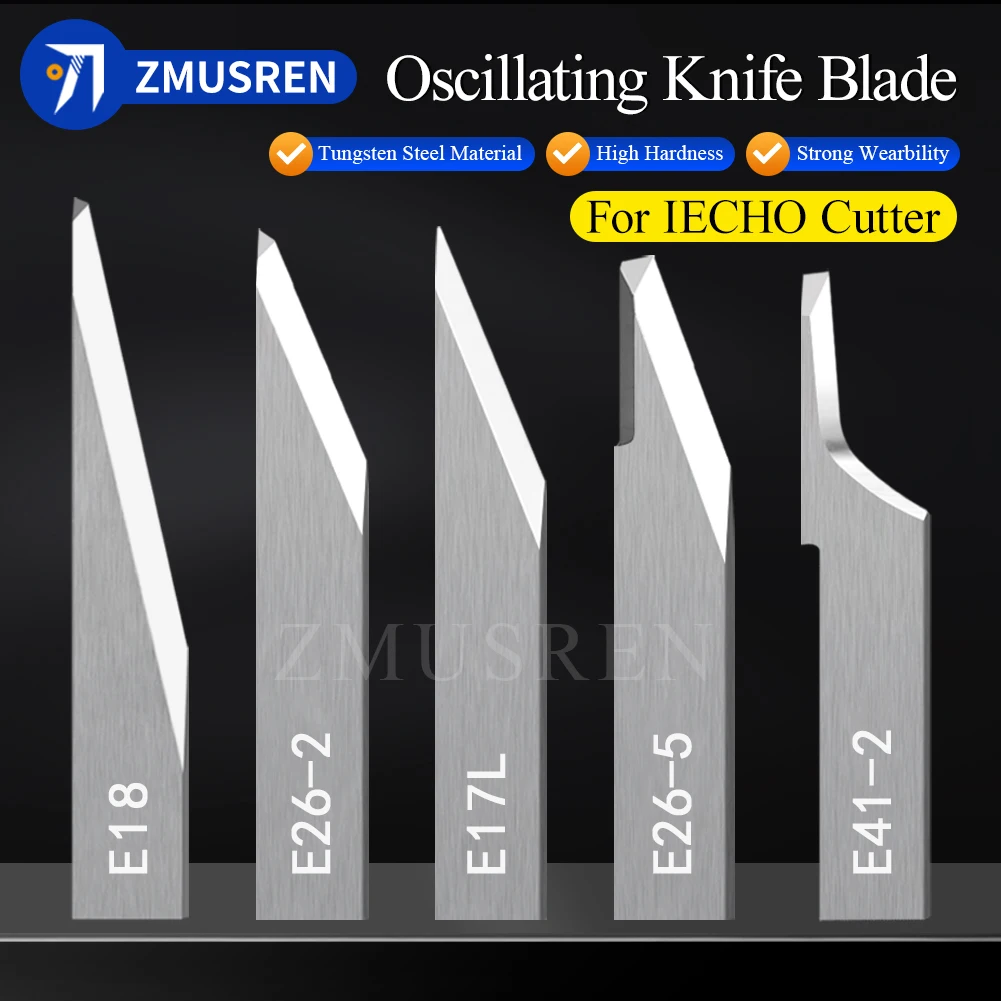 10PCS IECHO Carbide Tungsten Oscillation Blade E16 E18C E41-2 E64-4 E46 E18L E21 E28 E52 Round Blade E1 Kiss Cut Vibration Knife