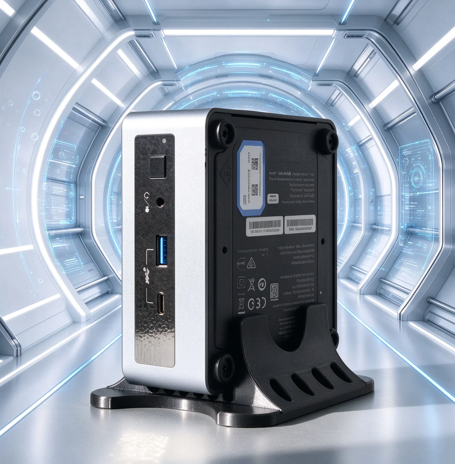 Bracket For Intel (NUC10) Vertical Standing Mode Improves Air Flow Around Hardware To Lower Operating Temperature During Data