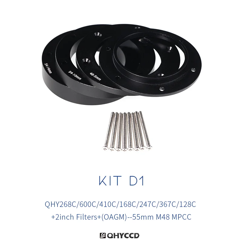 

Комплект адаптеров QHYCCD D1 55 мм M48 MPCC для QHY268C/600C/410C/168C/247C/367C/128C + 2-дюймовый фильтр + OAGM