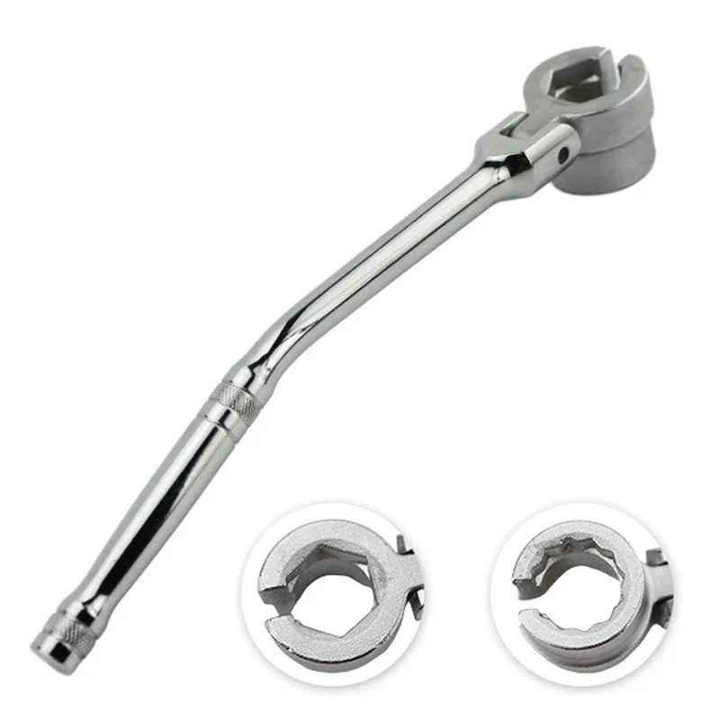 

1 Pieces Oxygen Sensor Wrench Automotive Disassembly Maintenance ToolsAdjustable Socket Spanner Heavy Duty Removal Tool