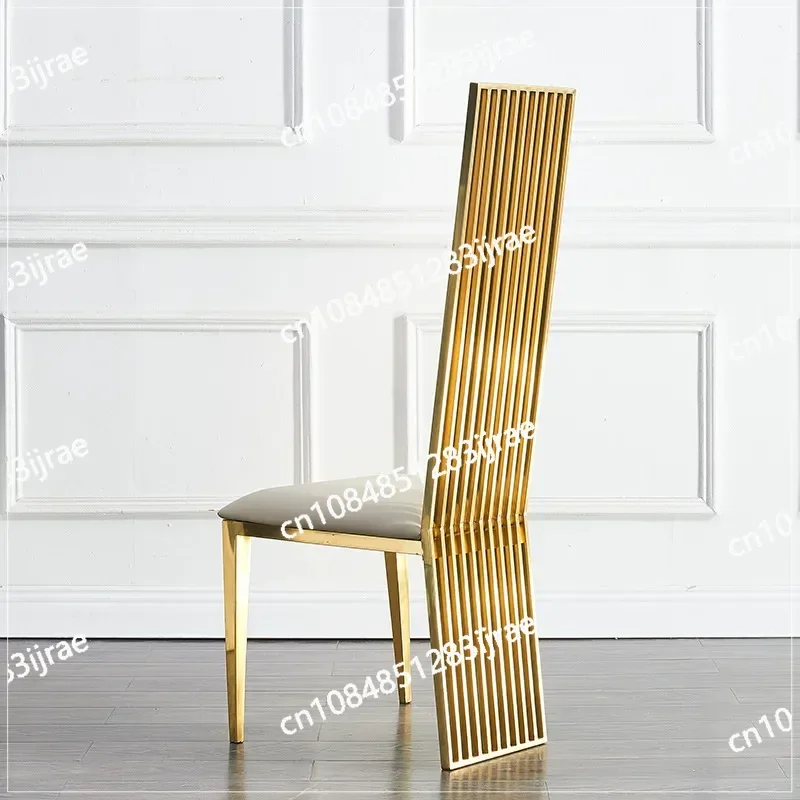 Light Luxury Stainless Steel Dining Chairs, Hotel Metal Fashion Chairs, Golden Modern Simple Home Chairs, Living Room Dining Tab