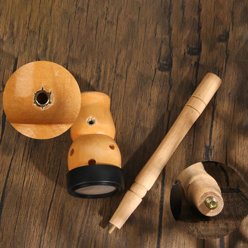 Imagen 2 del producto Herramienta de terapia de Moxa de mano, quemador de palo de moxibustión, medicina china, acupuntura corporal, meridiano, masajeador cálido, diseño de calabaza