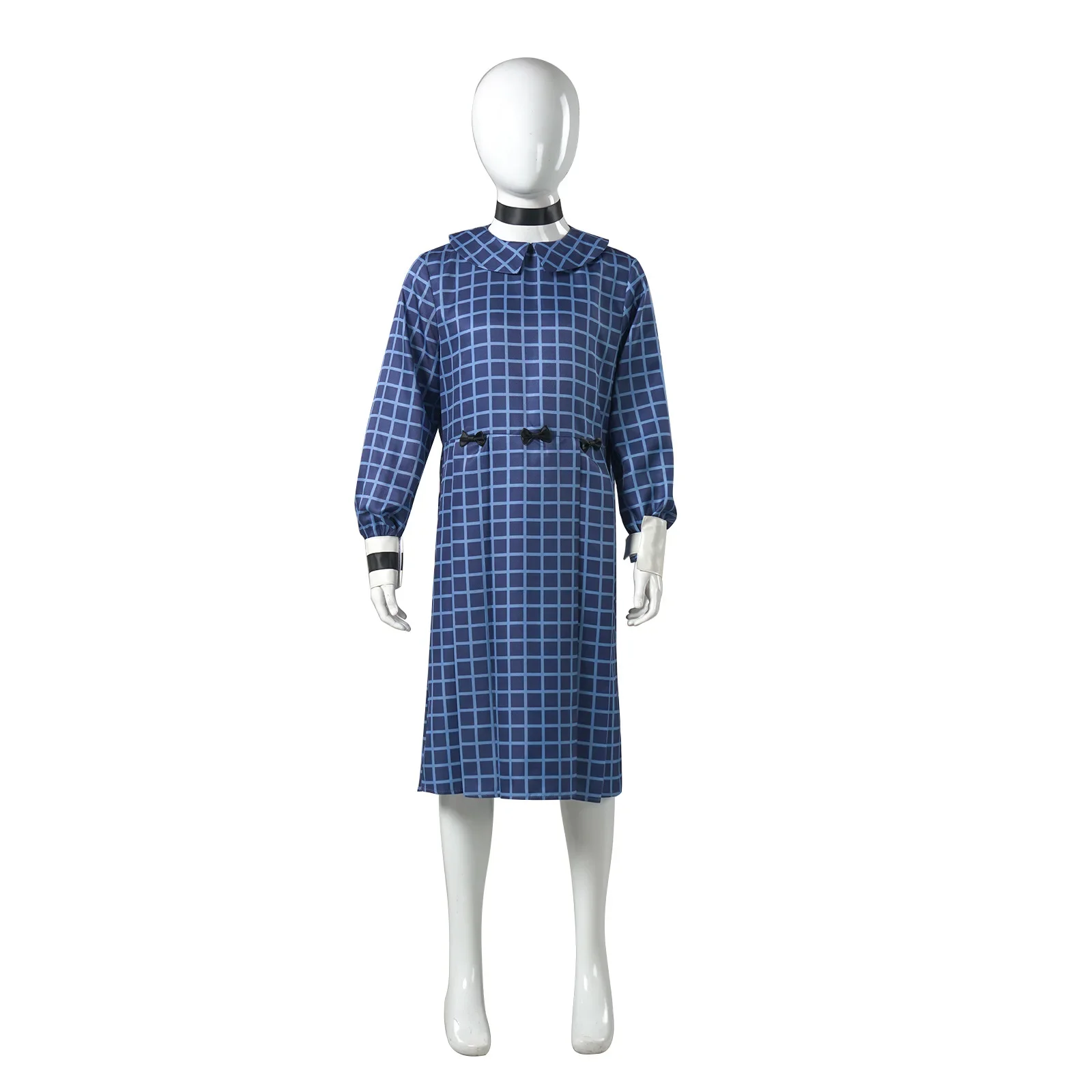 

New Scary Movie Orphan Esther Coleman Cosplay Costume Wig Blue Plaid Dress Leena Klammer Season 3 Halloween Party Women Girls
