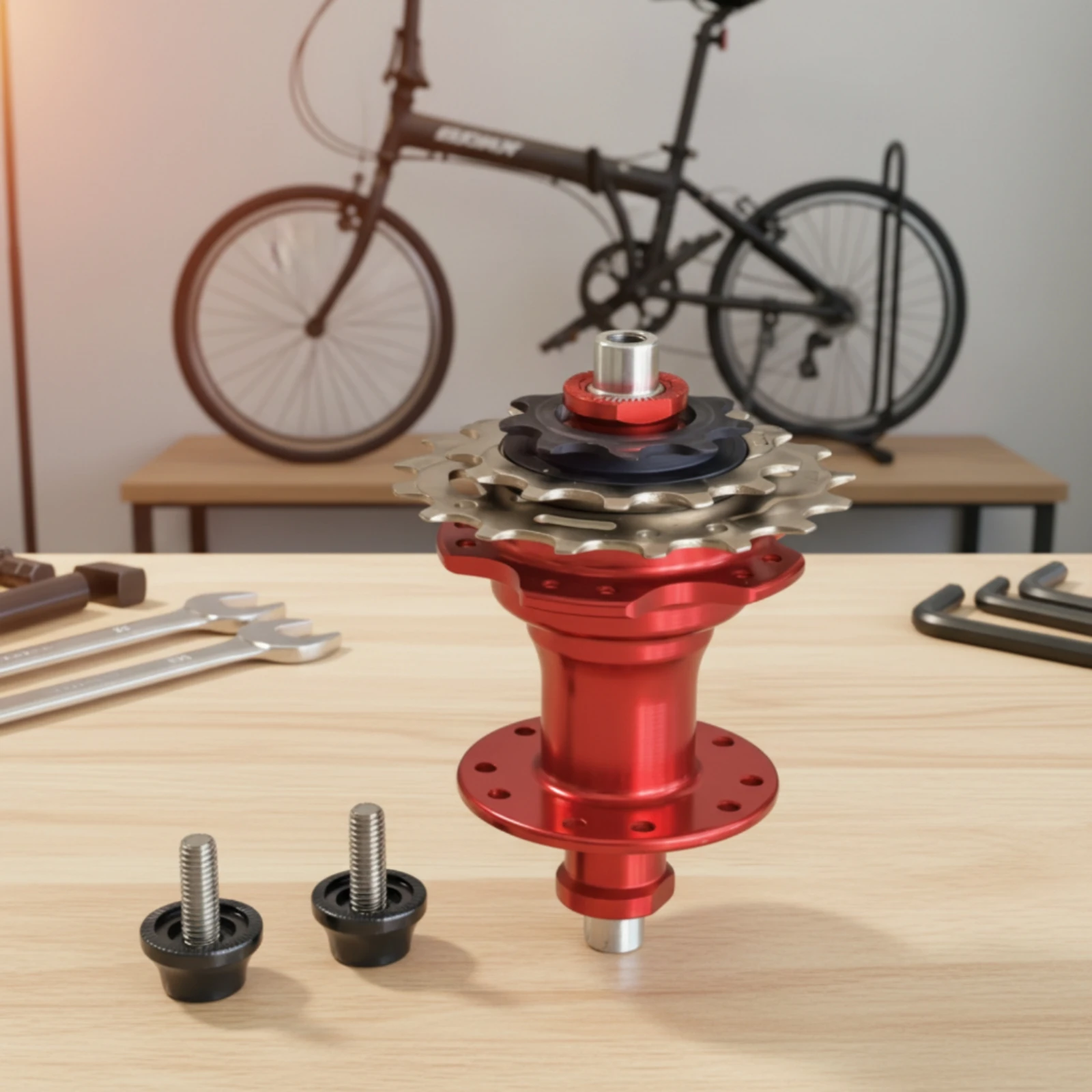 3-Speed Rear Hub Reliable Cycle Hub with 3-Speed Freewheel Long-Lasting Smooth for Cyclists, Folding Bikes