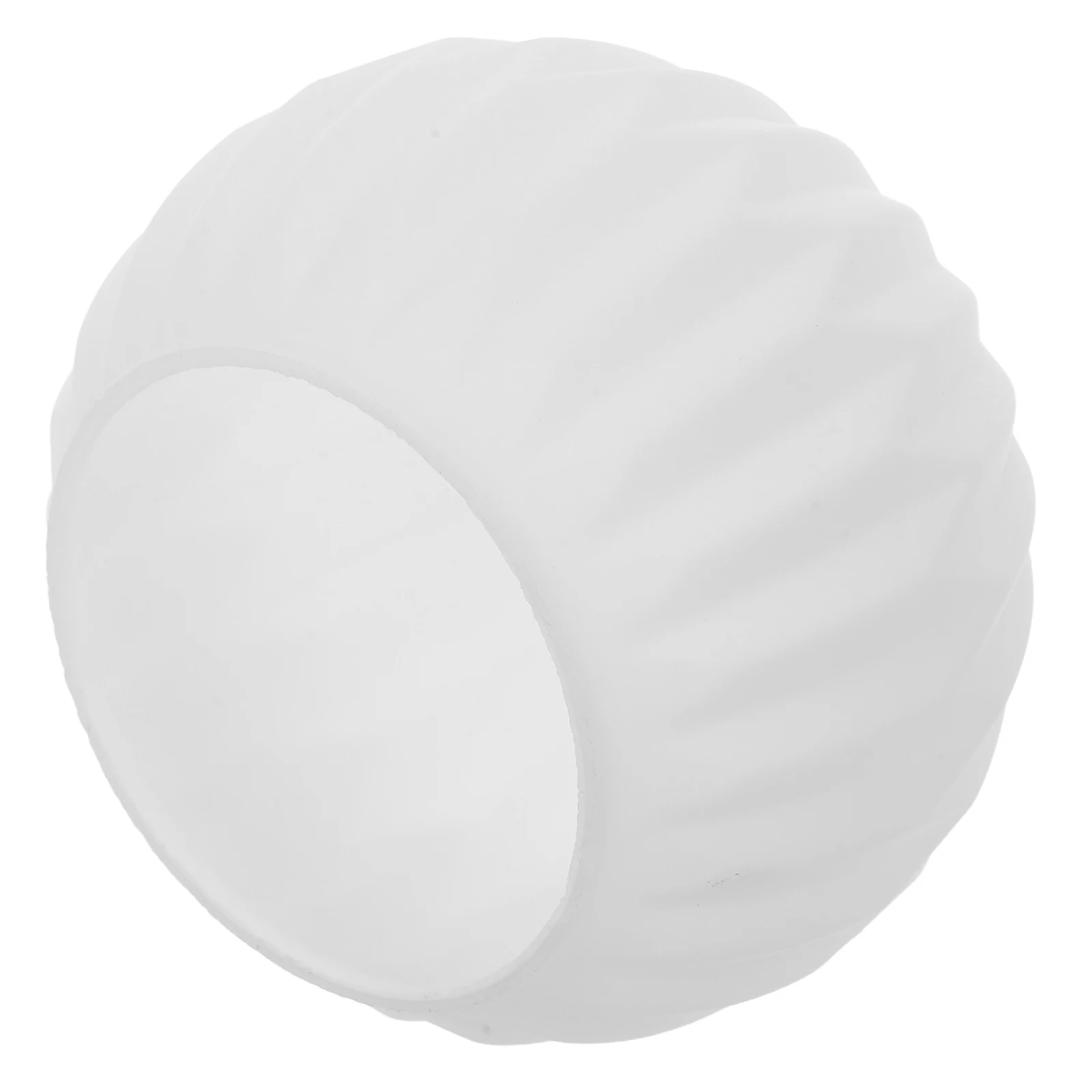 

180Mm Lamp Shade Replacement: Round White Milk Glass Cover For E27 Table Lamps Durable Pendant Lampshade With Soft Light