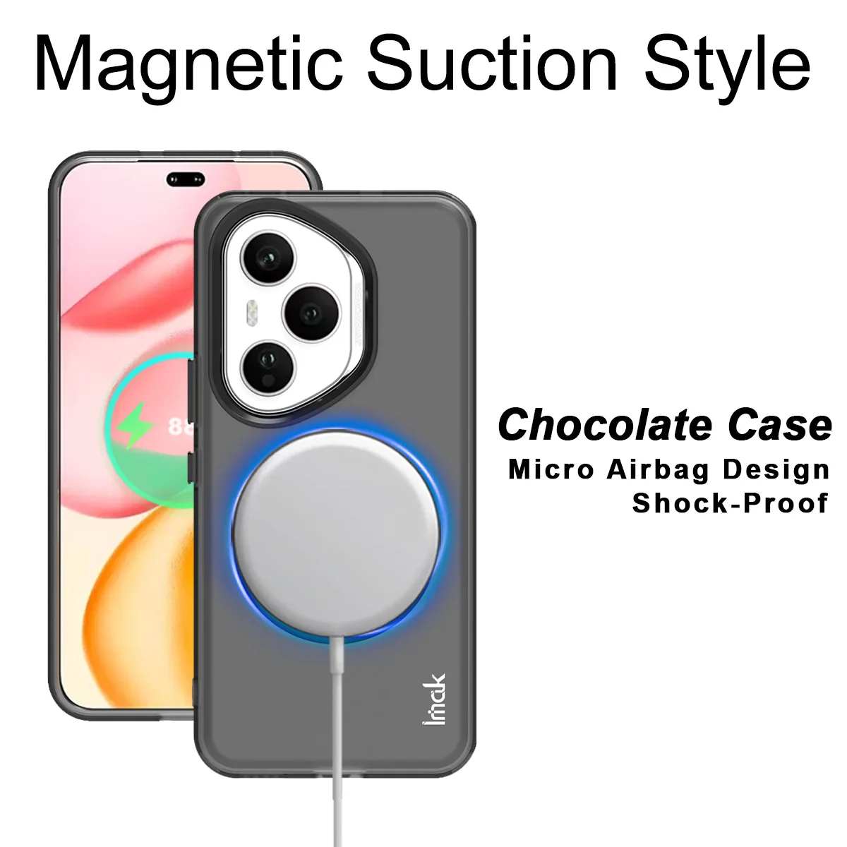 

IMAK применяется к Honor 400 Pro 5G шоколадную крышку с магнитной присоской, чехол для мобильного телефона