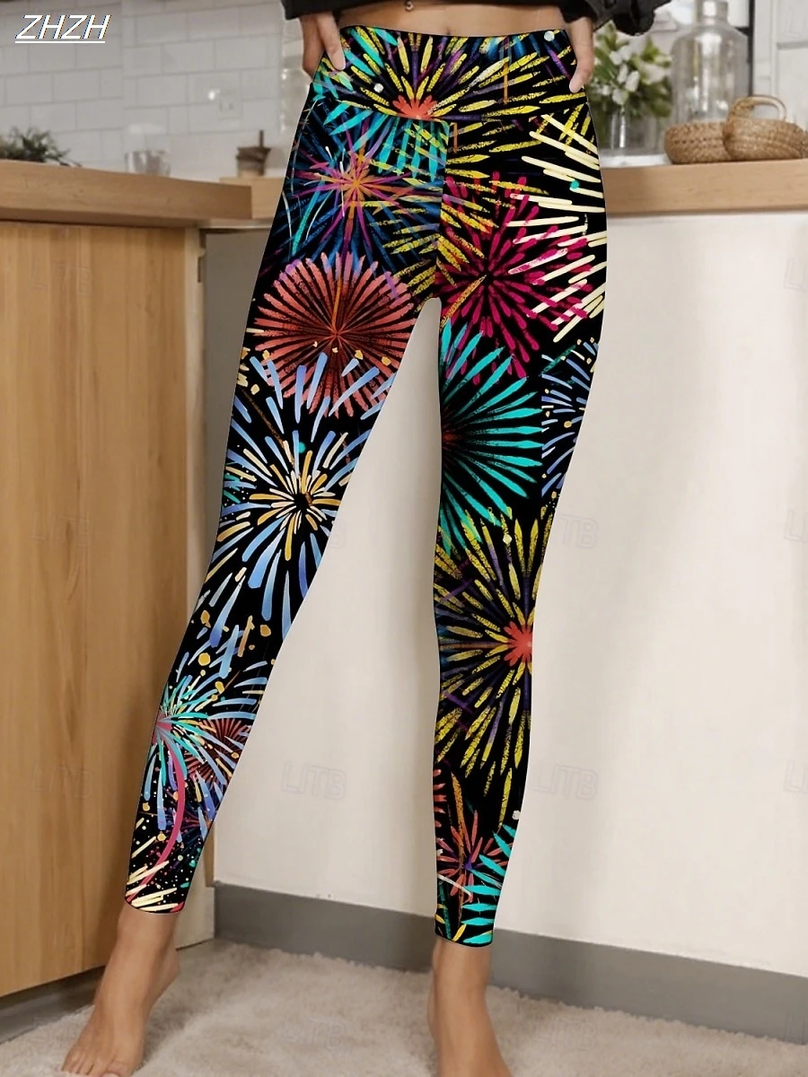 Women's Leggings Butterfly Printed Outdoor Trousers Pants Polyester Spandex Stretch Elastic Waist,Control Fall Winter Streetwear