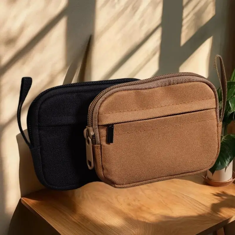 Oxford pano masculino carteira fones de ouvido saco de armazenamento titular do cartão de crédito caso para meninos meninas viagem cartão bancário organizador zíper moeda bolsa