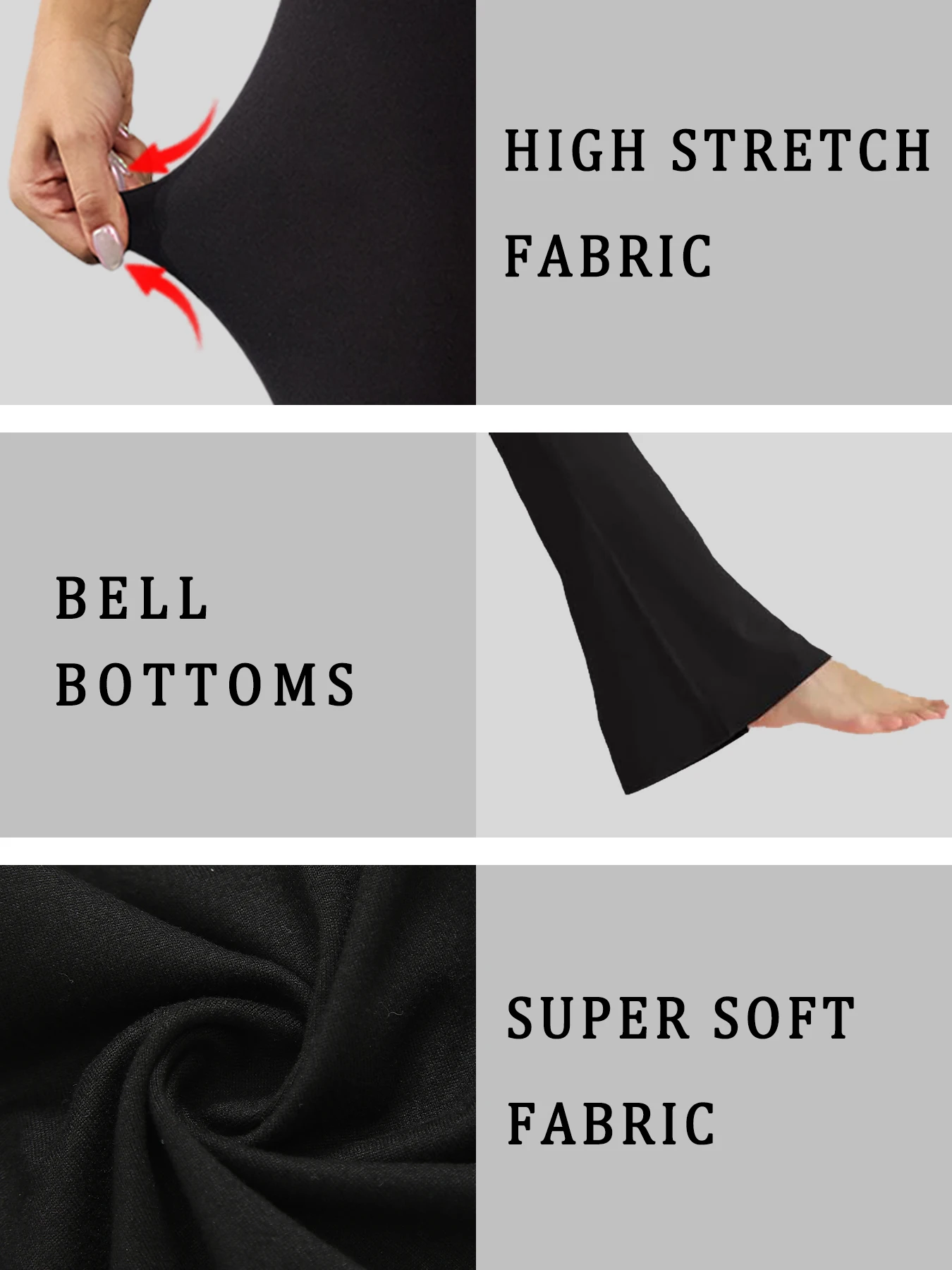 بنطال يوجا واسع عالي الخصر للسيدات مع بيلاتيس وملابس غير رسمية. قماش ناعم وقابل للتمدد للراحة