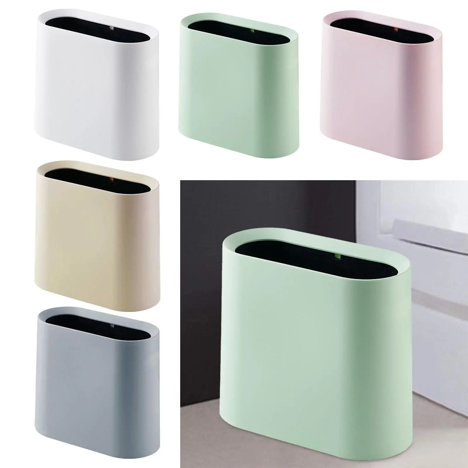 

Trash Can Garbage Can Simple Multipurpose Dustbin for Office Toilet Kitchen