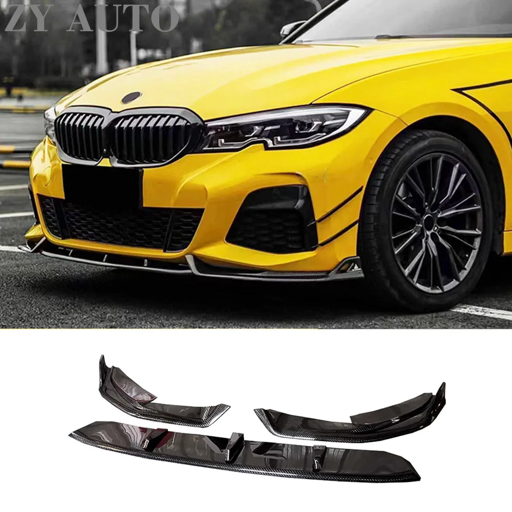 Carbon Fiber Front Lip For BMW 3 Series G20 2020 2021 2022, Front Bumper Splitter Car Exterior Tuning Accessories