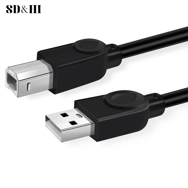 1.5m/3m USB 2.0 High Speed Cable Printer Lead A To B Long Black Shielded Tool Data Line