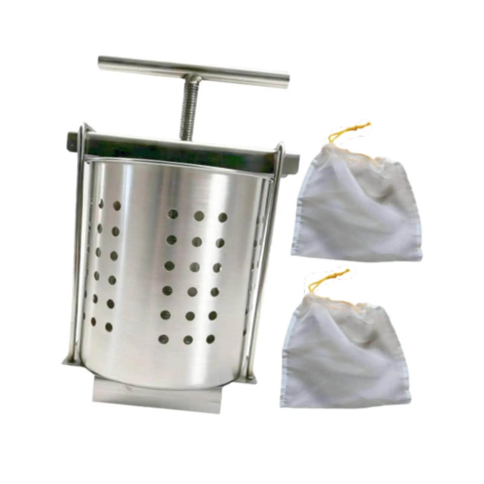 Heavy Duty Manual Vegetable Squeezer Stainless Press Barrel Juice Extractor for Dumpling Filling Prep